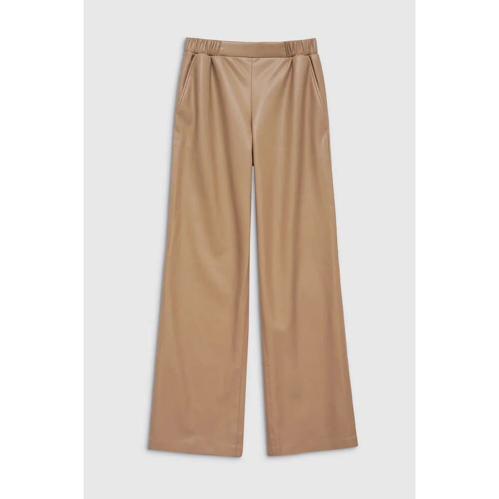 Anine Bing Camel Wide-Leg Trousers